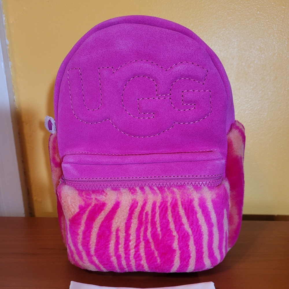 UGG Dannie II Mini Sheepskin Zebra Backback - Picture 2 of 11